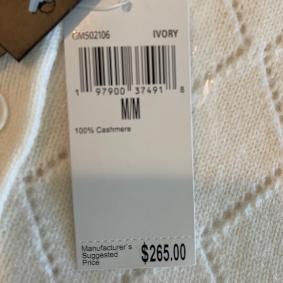 Ivory Cashmere Cropped Cardigan - Picture 7 of 13